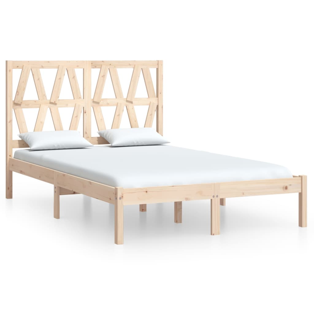 Bed Frame without Mattress Solid Wood Double
