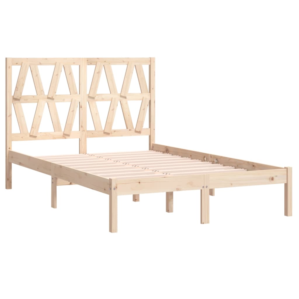 Bed Frame without Mattress Solid Wood Double