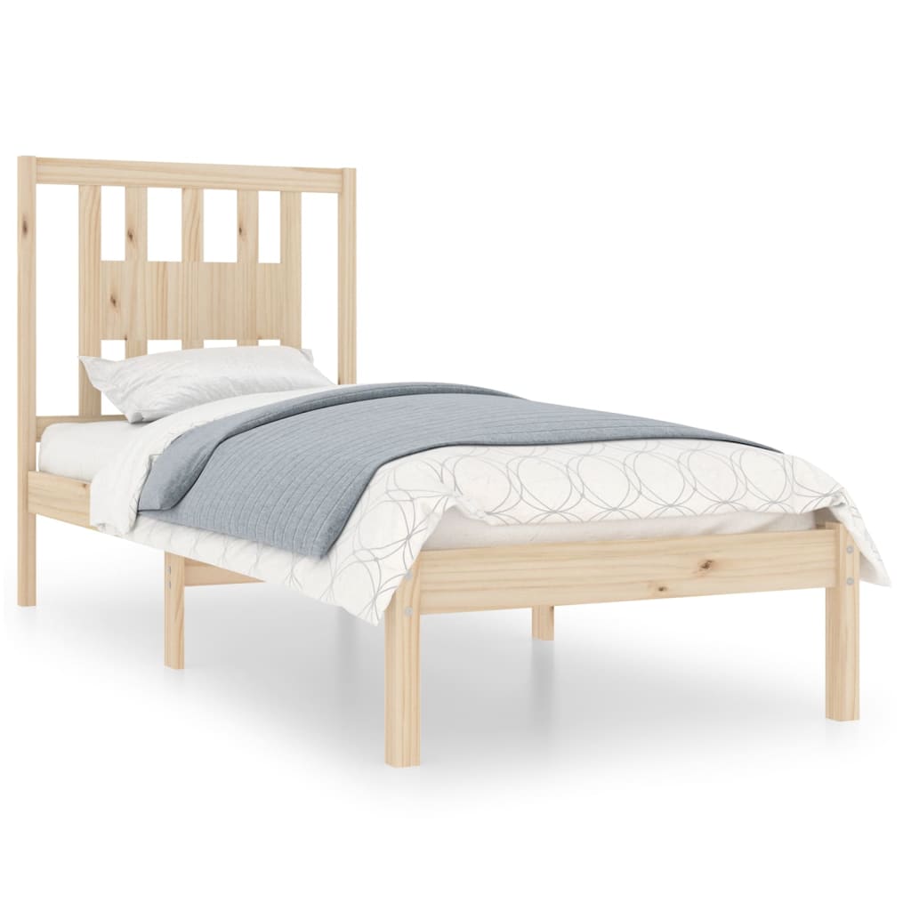 Bed Frame without Mattress Solid Wood Single