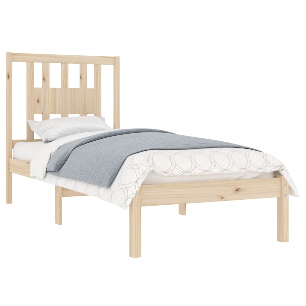 Bed Frame without Mattress Solid Wood Single