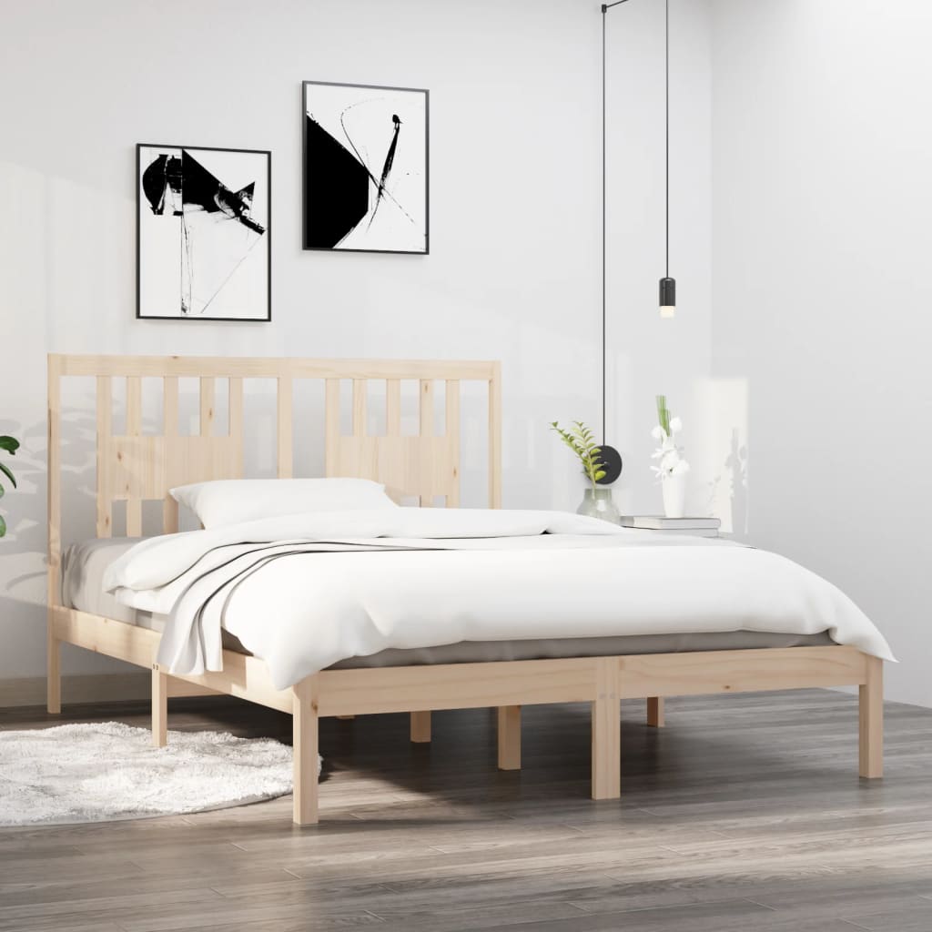 Bed Frame without Mattress Solid Wood Small Double