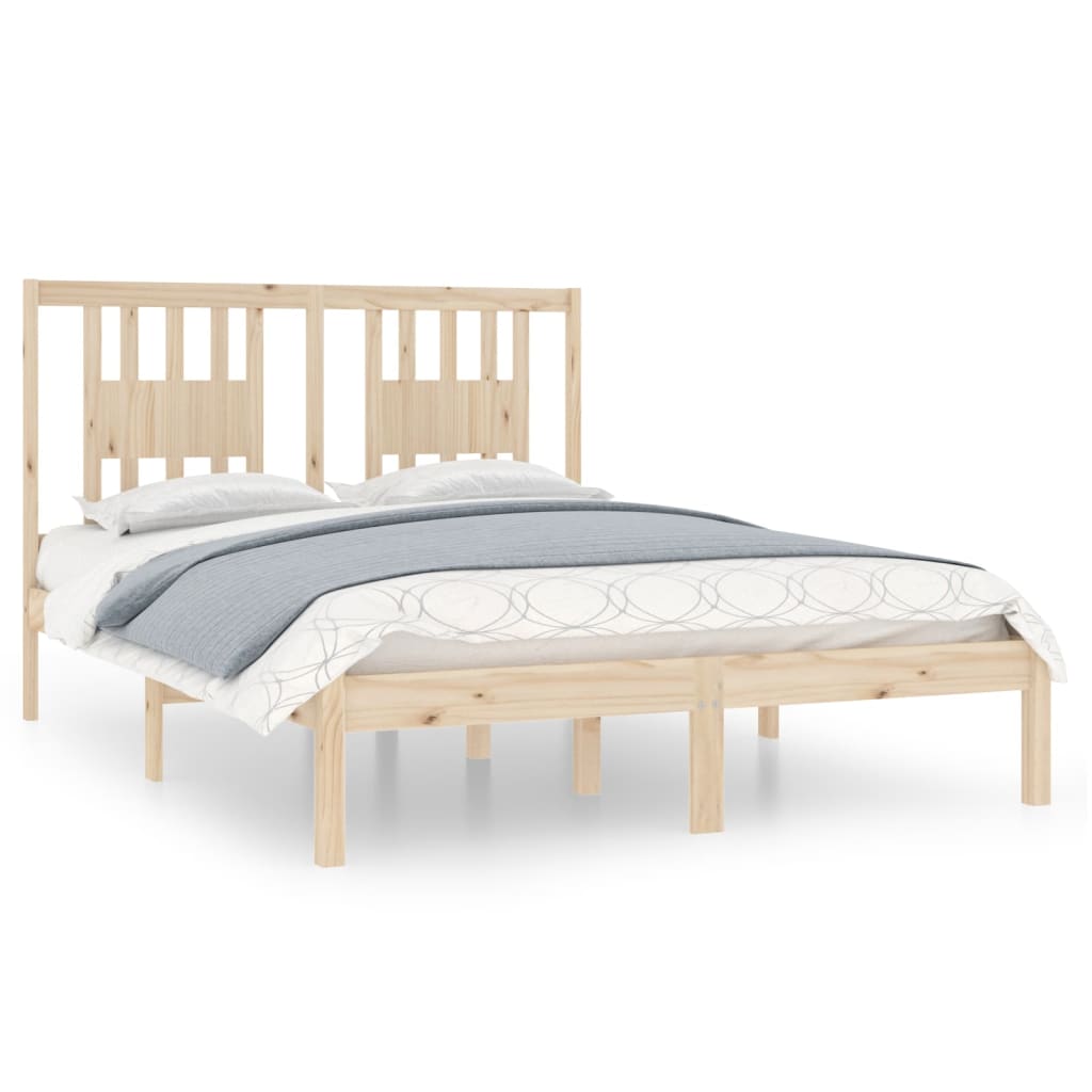 Bed Frame without Mattress Solid Wood Double