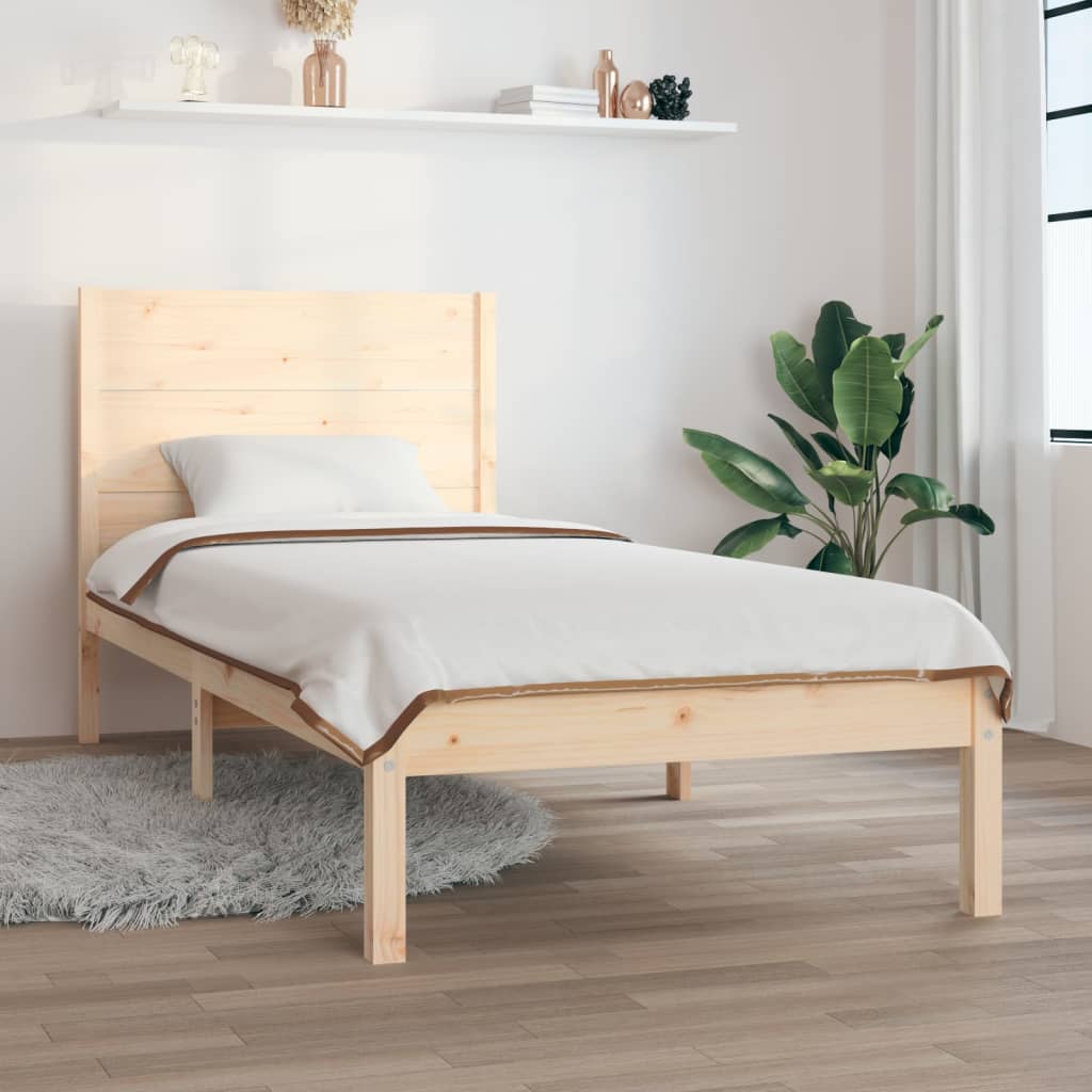 Bed Frame without Mattress 90x190 cm Single Solid Wood