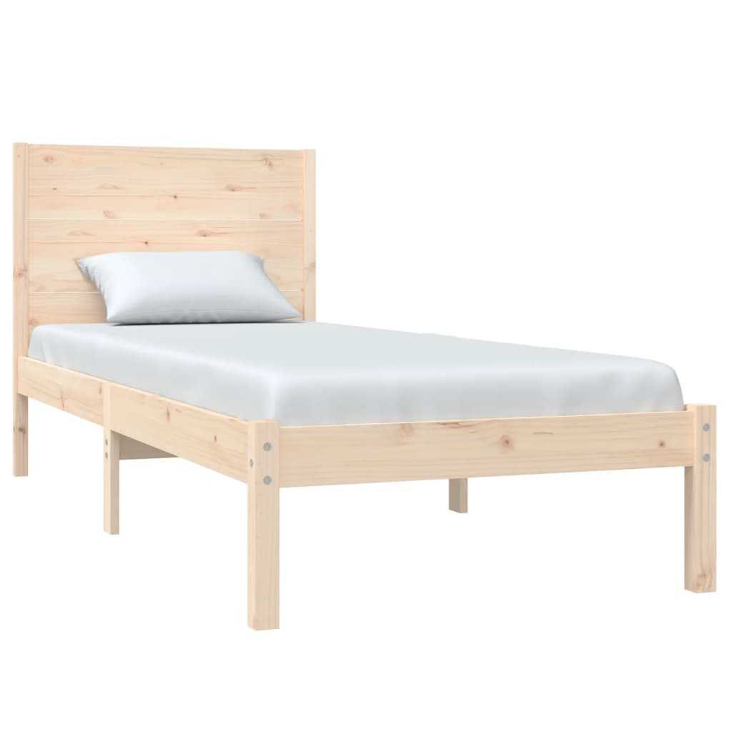 Bed Frame without Mattress 90x200 cm Solid Wood Pine