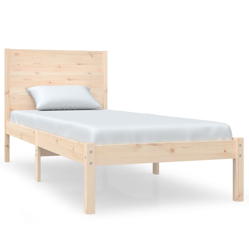 Bed Frame without Mattress 100x200 cm Solid Wood Pine