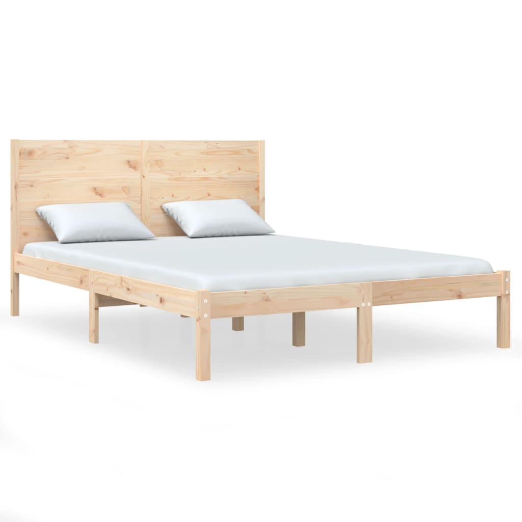 Bed Frame without Mattress 160x200 cm Solid Wood Pine