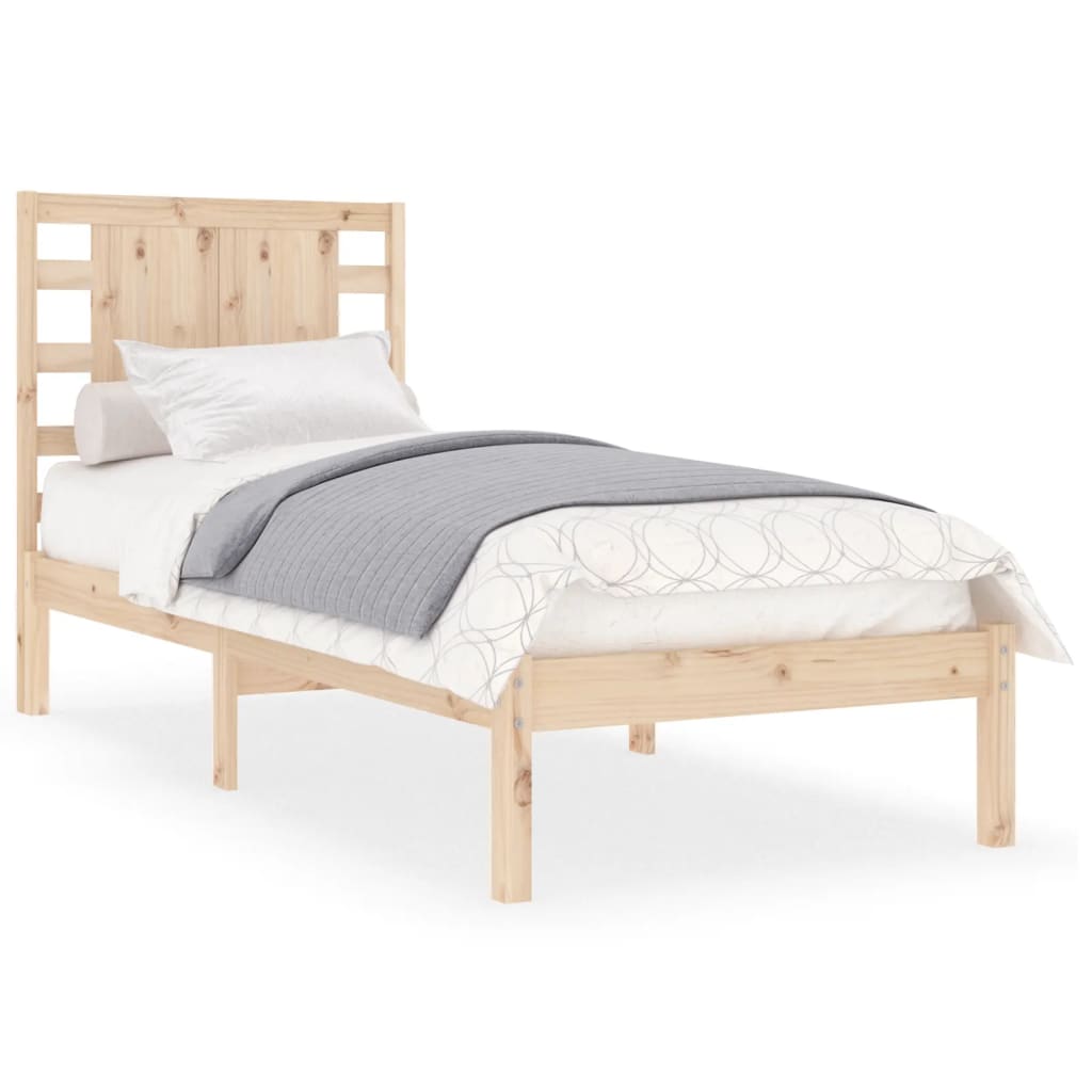 Bed Frame without Mattress 75x190 cm Small Single Solid Wood