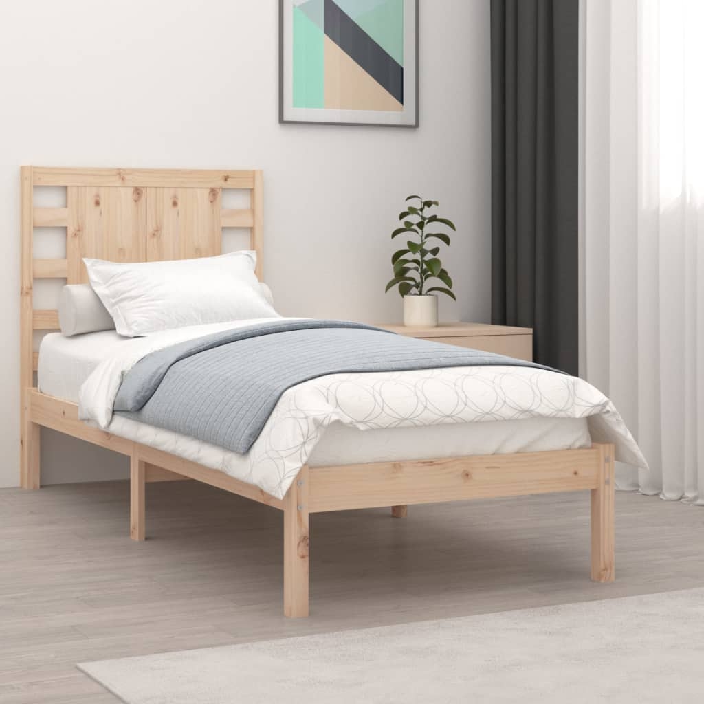Bed Frame without Mattress 75x190 cm Small Single Solid Wood