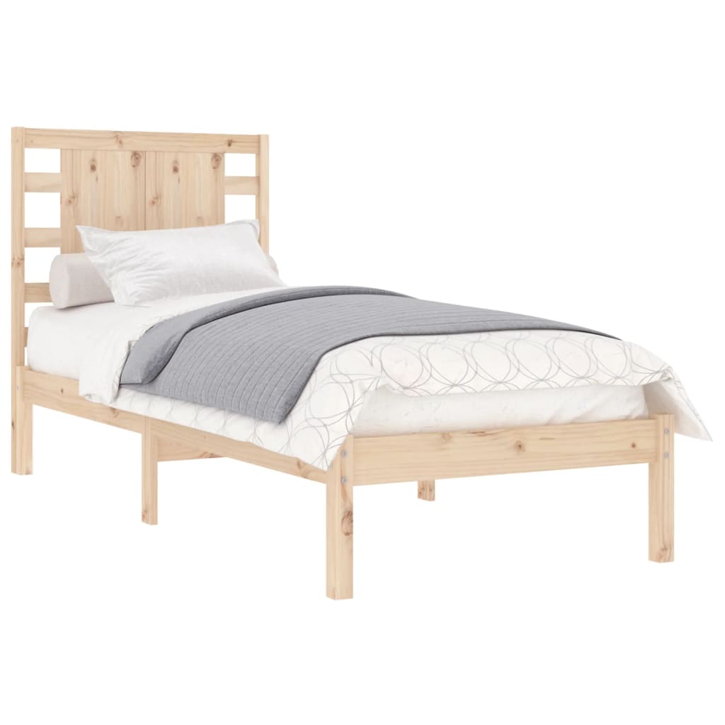 Bed Frame without Mattress 90x200 cm Solid Wood Pine