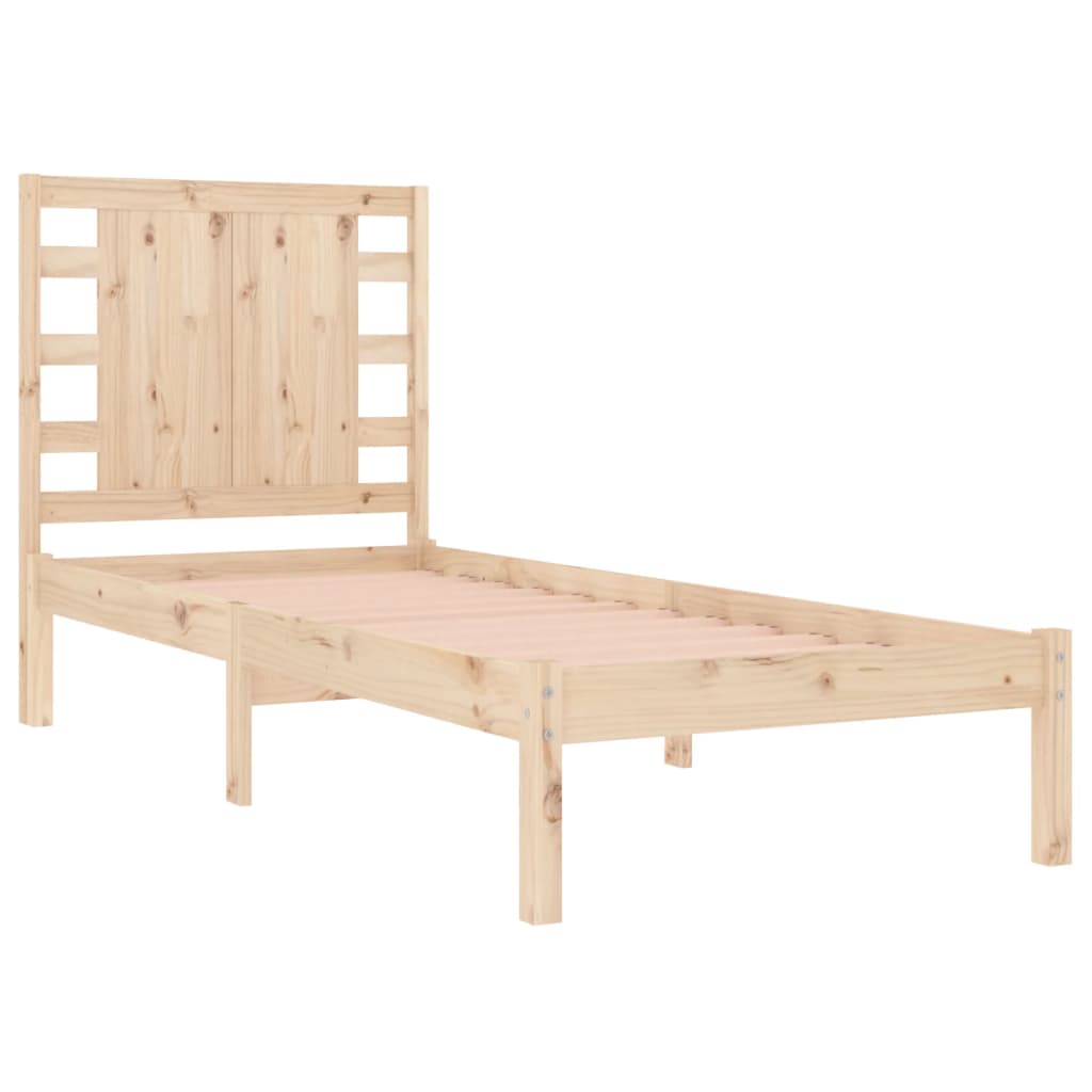 Bed Frame without Mattress 90x200 cm Solid Wood Pine