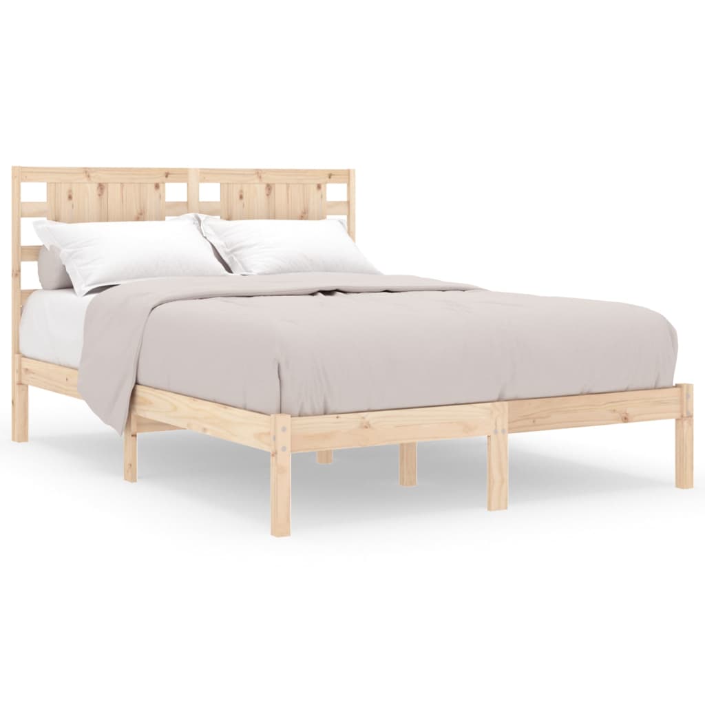 Bed Frame without Mattress 120x200 cm Solid Wood Pine