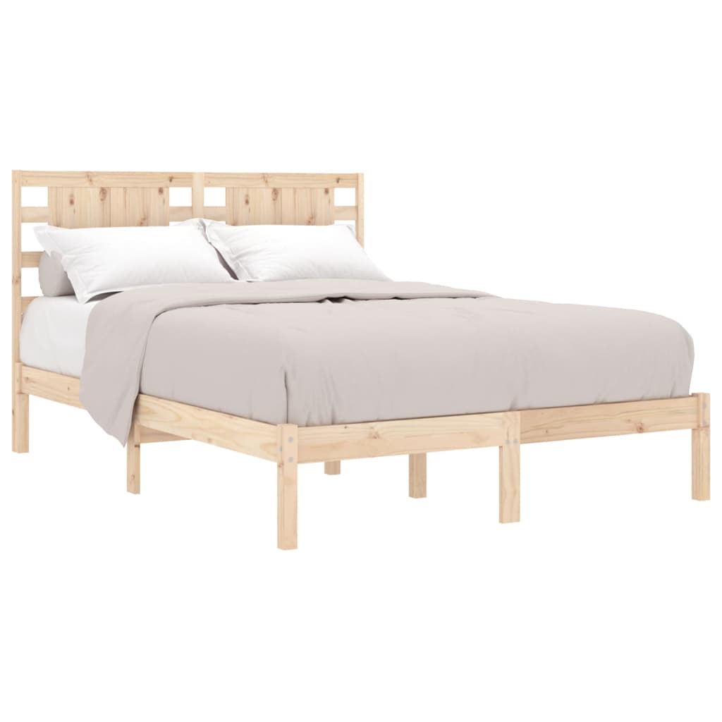 Bed Frame without Mattress 120x200 cm Solid Wood Pine