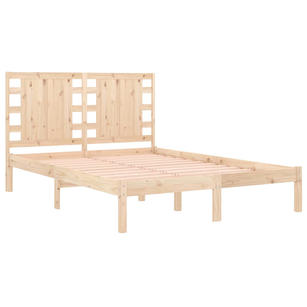 Bed Frame without Mattress 120x200 cm Solid Wood Pine