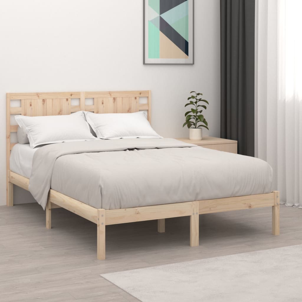 Bed Frame without Mattress 120x200 cm Solid Wood Pine