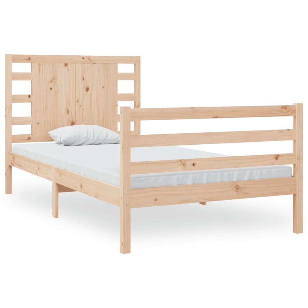 Bed Frame without Mattress 90x190 cm Single Solid Wood Pine