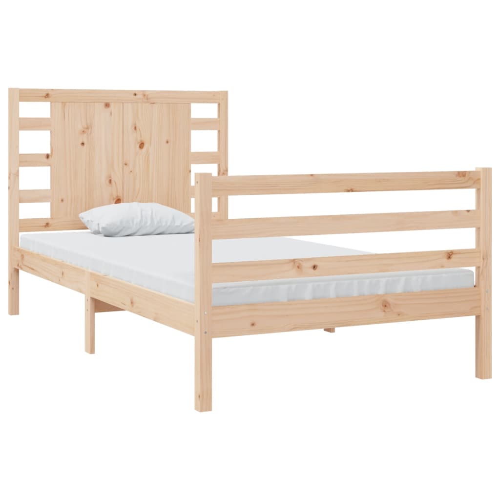 Bed Frame without Mattress 90x190 cm Single Solid Wood Pine