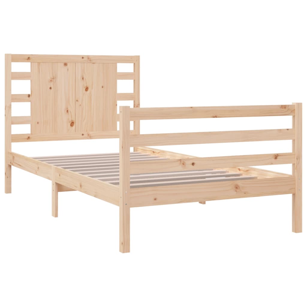 Bed Frame without Mattress 90x190 cm Single Solid Wood Pine