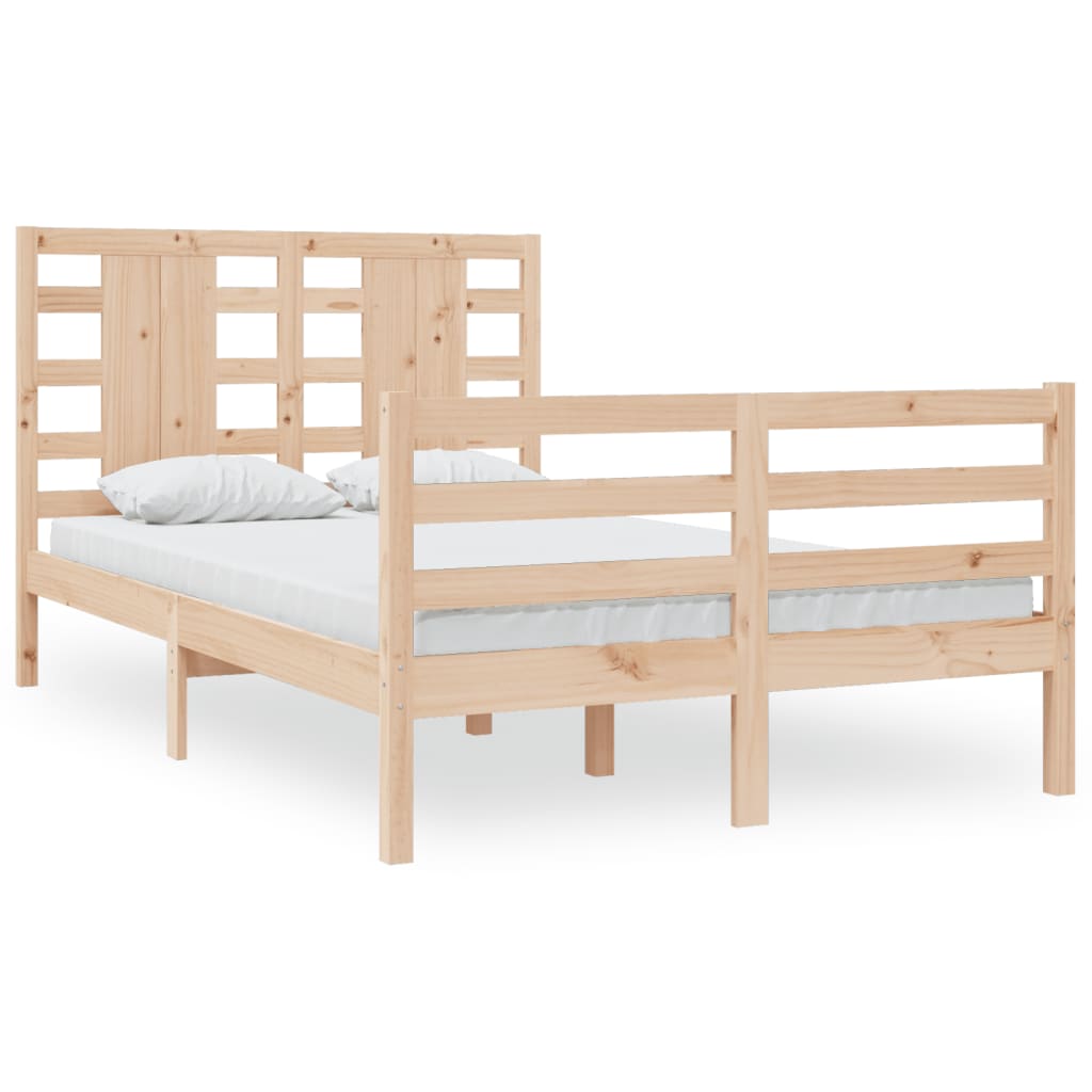 Bed Frame without Mattress 120x200 cm Solid Wood Pine