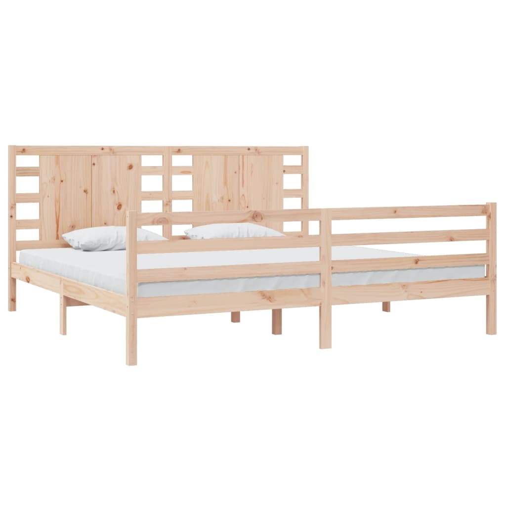 Bed Frame without Mattress 200x200 cm Solid Wood Pine