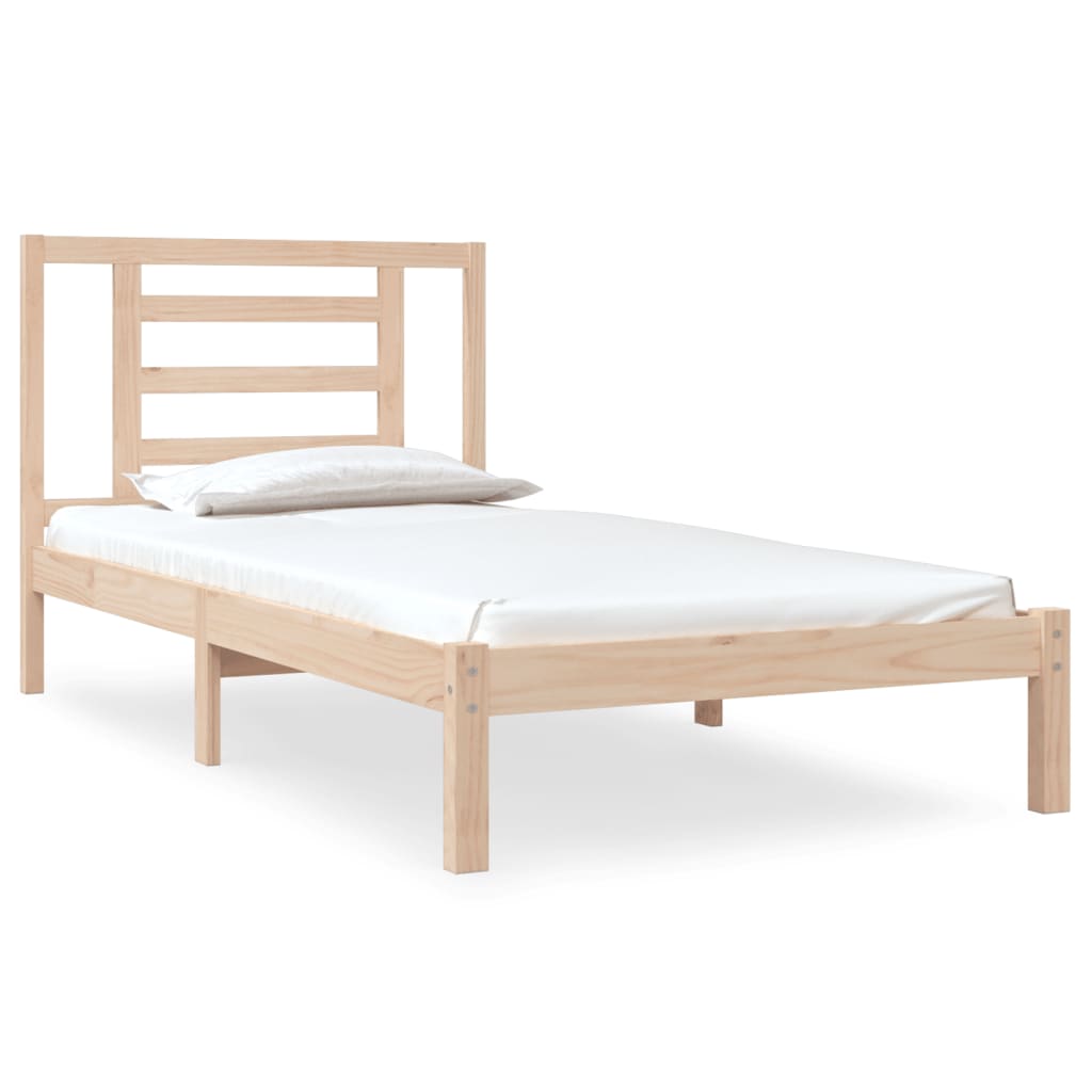 Bed Frame without Mattress 90x190 cm Single Solid Wood Pine