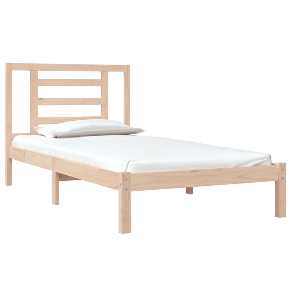 Bed Frame without Mattress 90x190 cm Single Solid Wood Pine