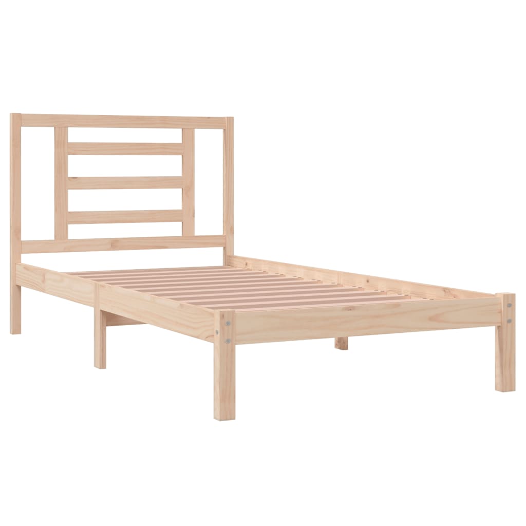 Bed Frame without Mattress 90x190 cm Single Solid Wood Pine