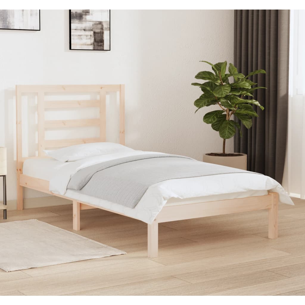 Bed Frame without Mattress 90x190 cm Single Solid Wood Pine