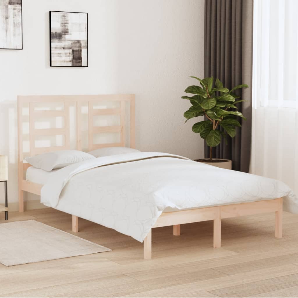 Bed Frame without Mattress 120x190 cm Small Double Solid Wood