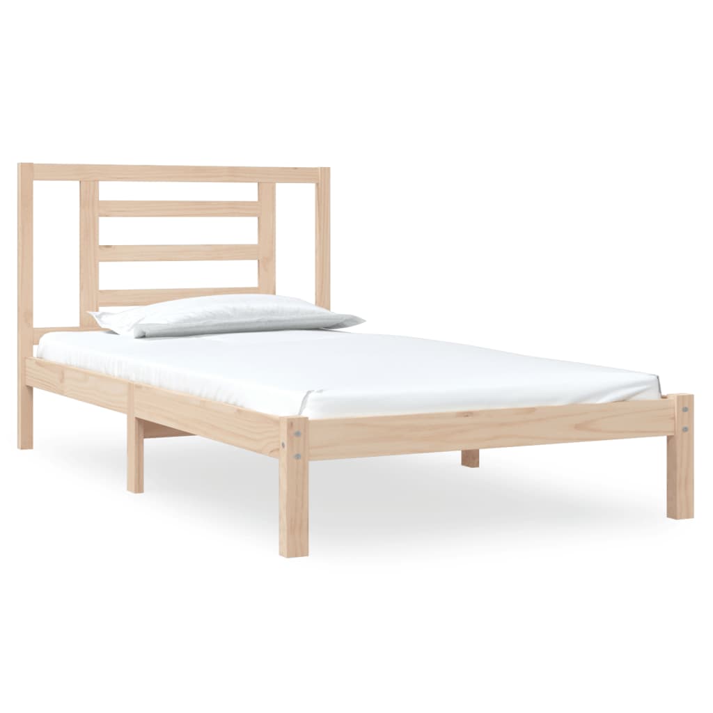 Bed Frame without Mattress 90x200 cm Solid Wood Pine