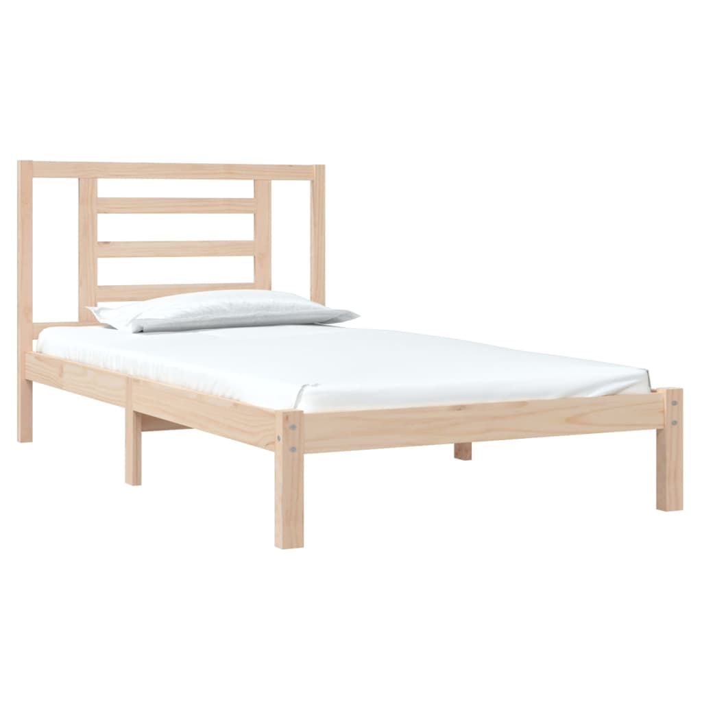Bed Frame without Mattress 90x200 cm Solid Wood Pine