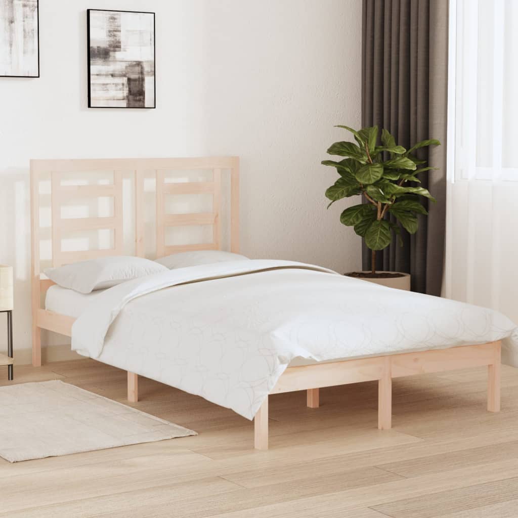 Bed Frame without Mattress 120x200 cm Solid Wood Pine