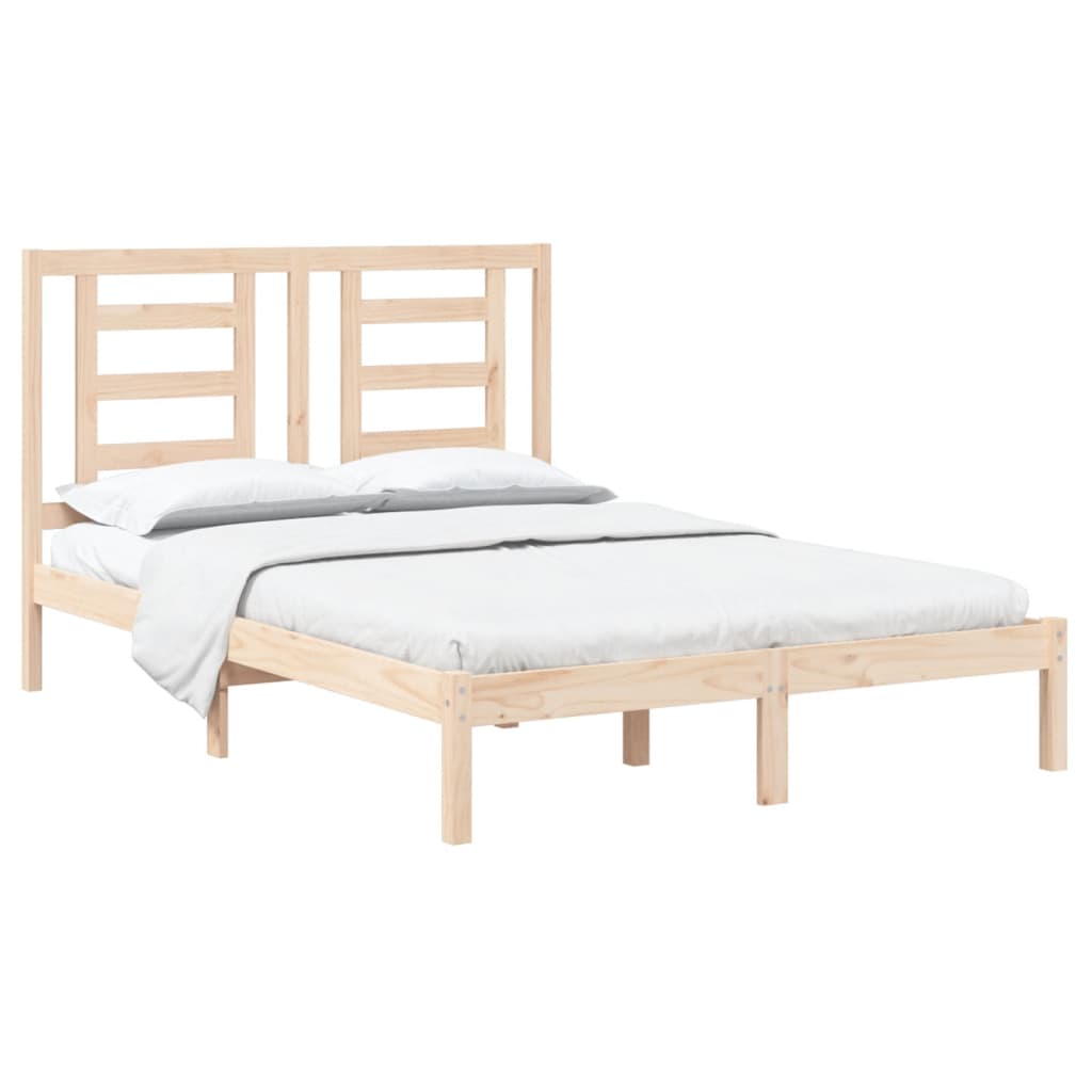 Bed Frame without Mattress 140x200 cm Solid Wood Pine