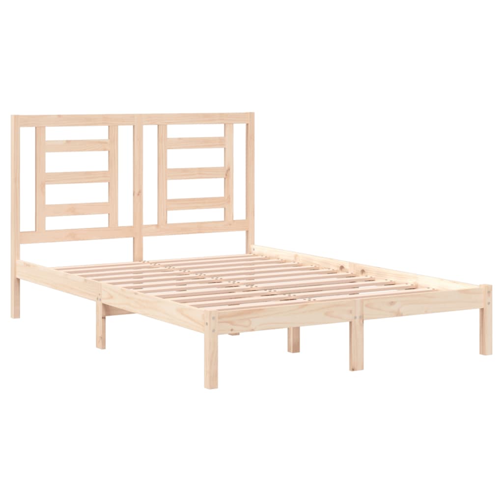 Bed Frame without Mattress 140x200 cm Solid Wood Pine