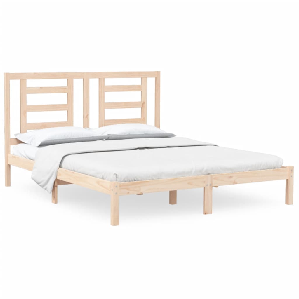 Bed Frame without Mattress 160x200 cm Solid Wood Pine
