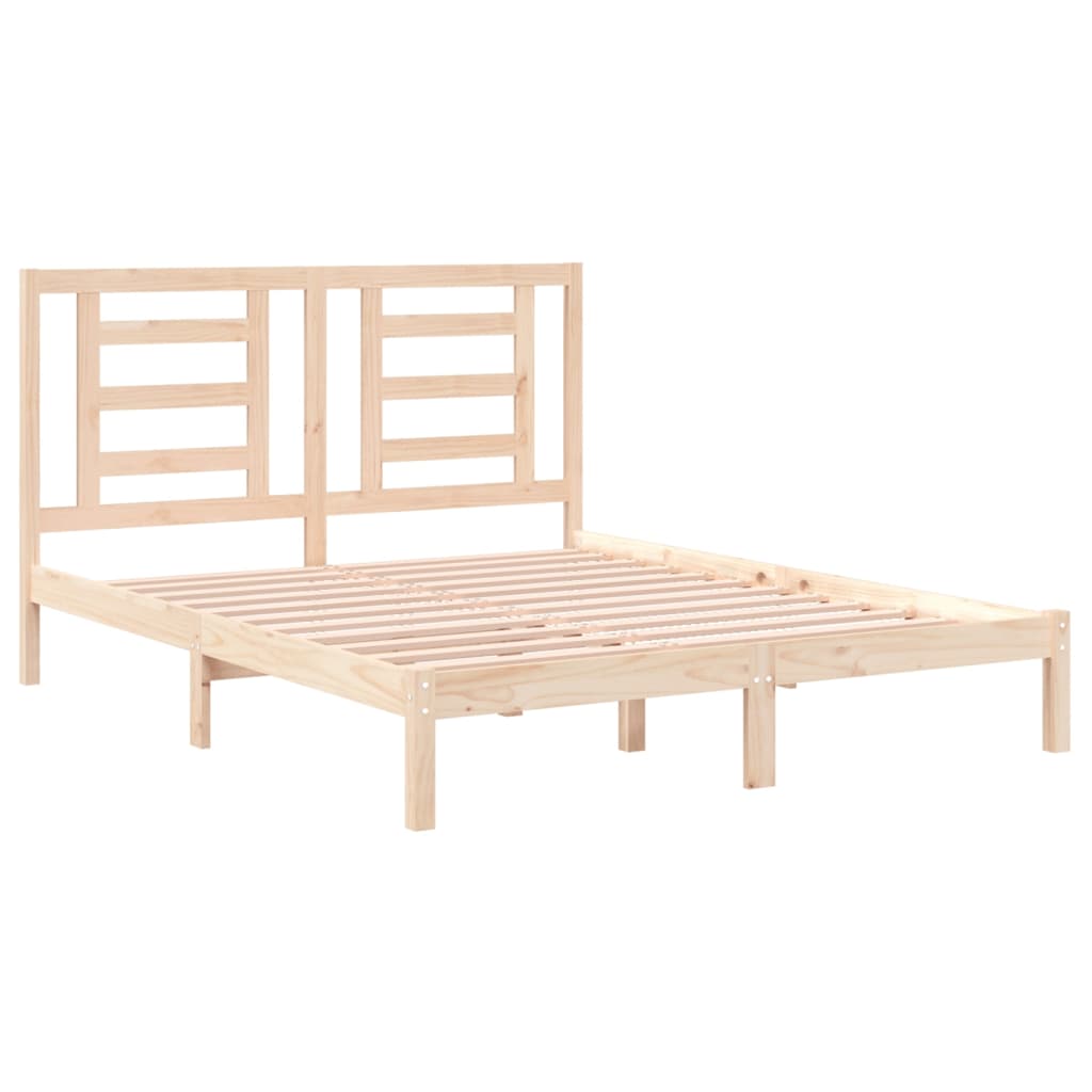 Bed Frame without Mattress 160x200 cm Solid Wood Pine