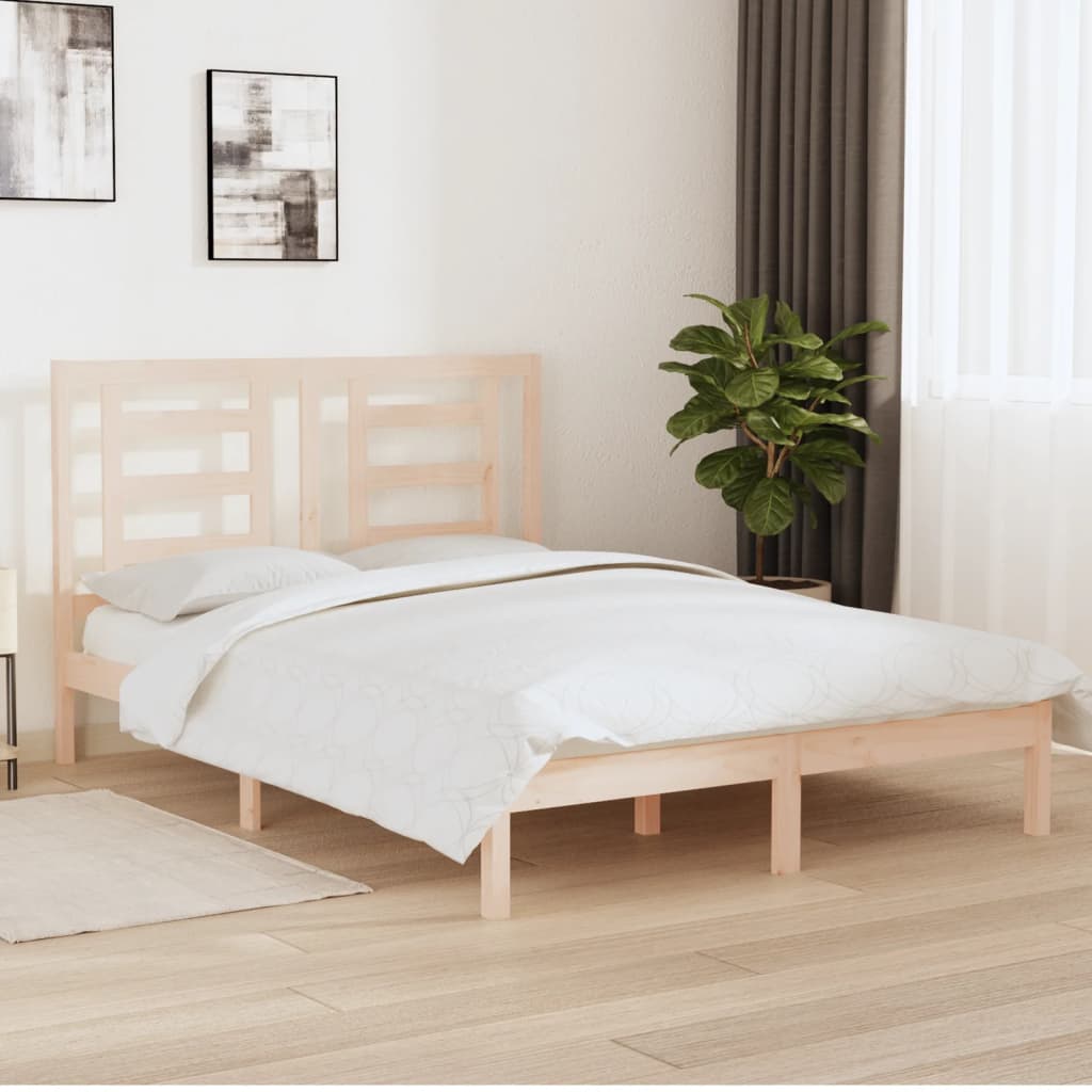 Bed Frame without Mattress 160x200 cm Solid Wood Pine