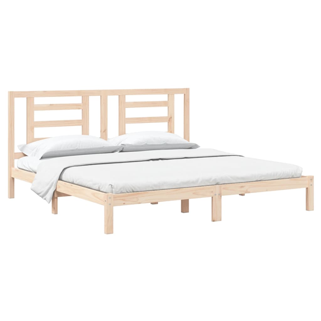 Bed Frame without Mattress 200x200 cm Solid Wood Pine