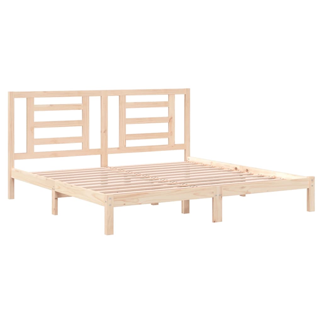 Bed Frame without Mattress 200x200 cm Solid Wood Pine