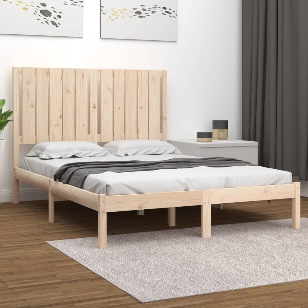 Bed Frame without Mattress 120x200 cm Solid Wood Pine