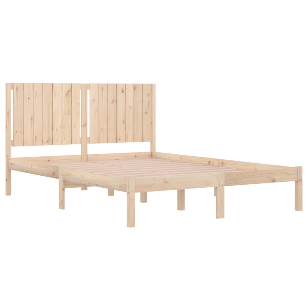 Bed Frame without Mattress 160x200 cm Solid Wood Pine