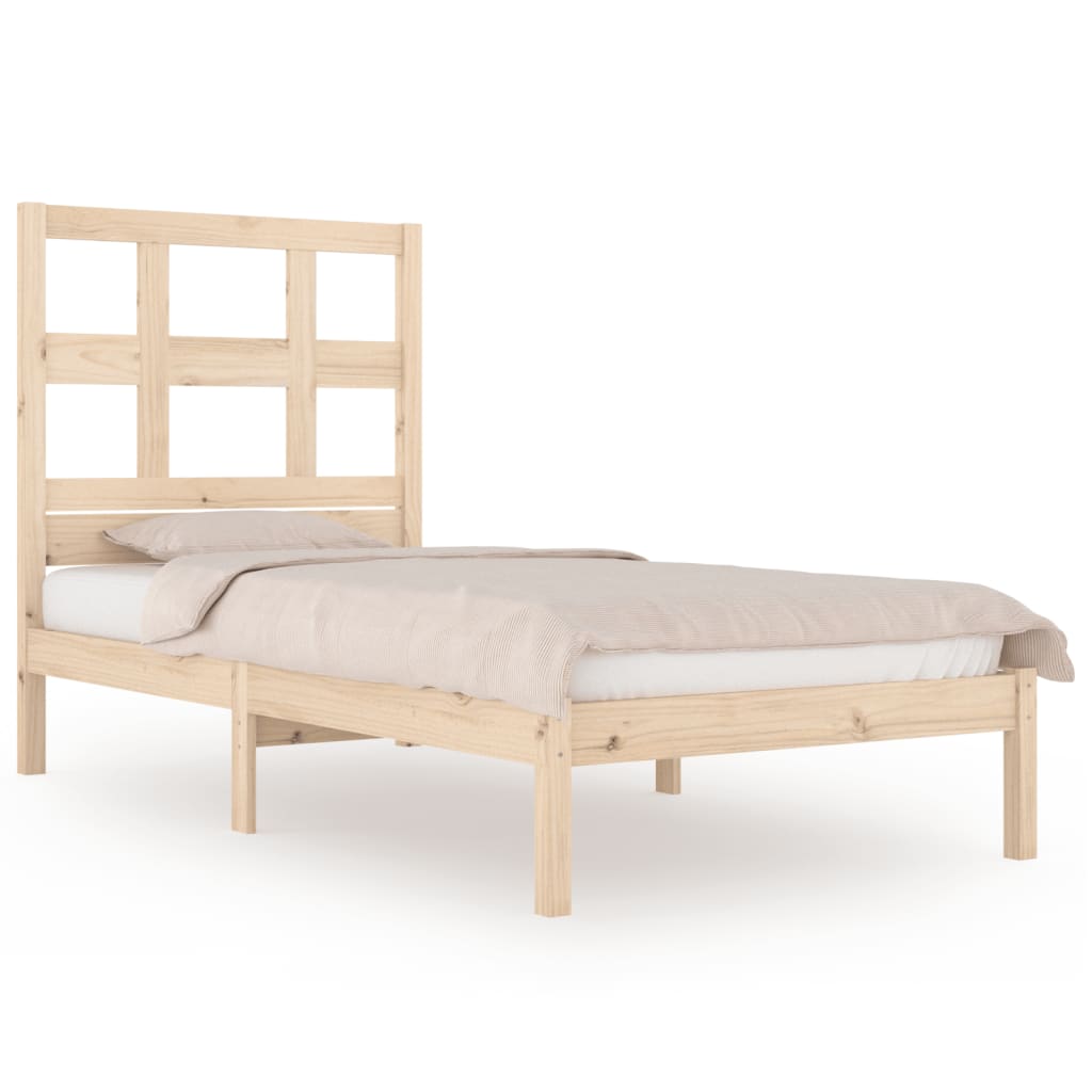 Bed Frame without Mattress 90x190 cm Single Solid Wood Pine