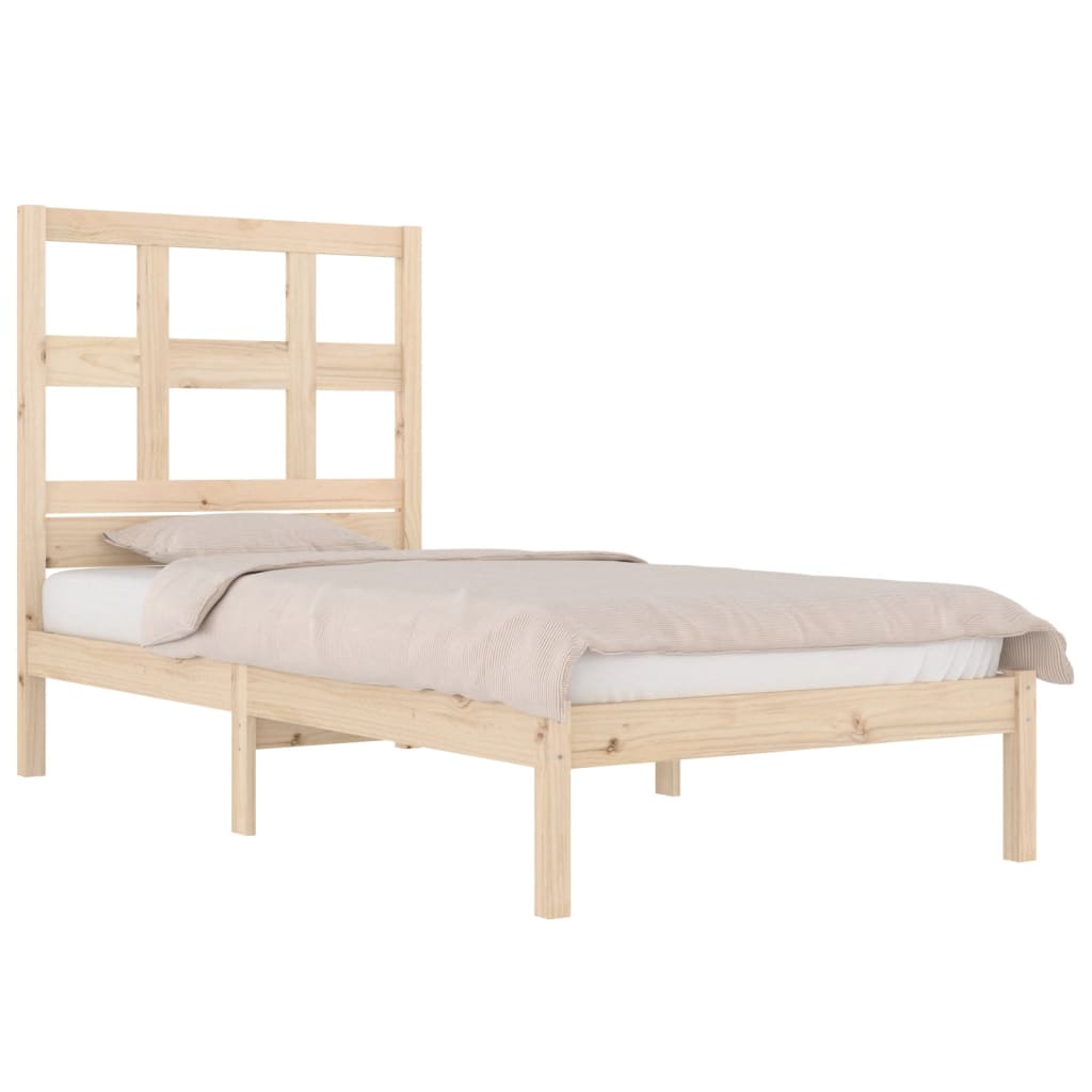 Bed Frame without Mattress 90x190 cm Single Solid Wood Pine
