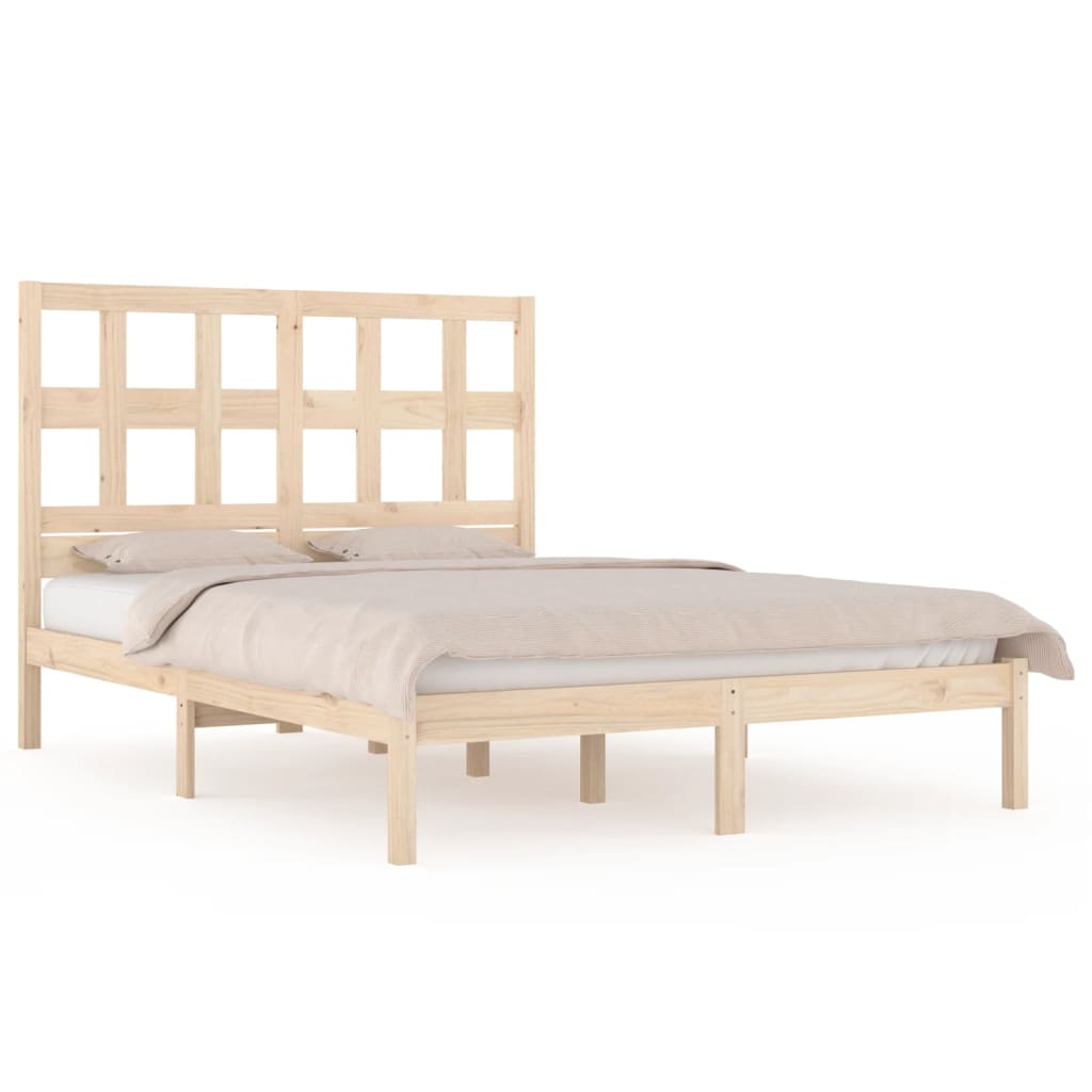 Bed Frame without Mattress 120x190 cm Small Double Solid Wood Pine