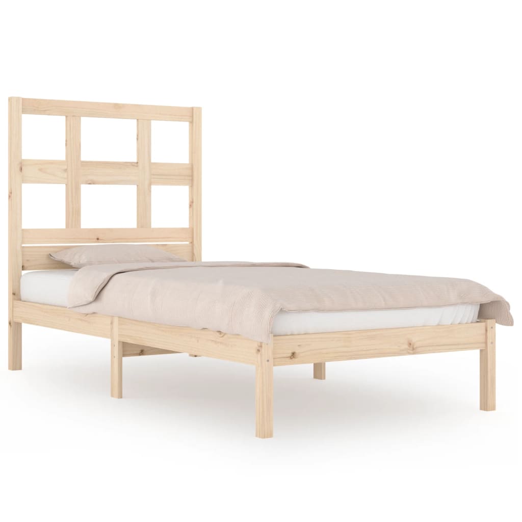 Bed Frame without Mattress 90x200 cm Solid Wood Pine