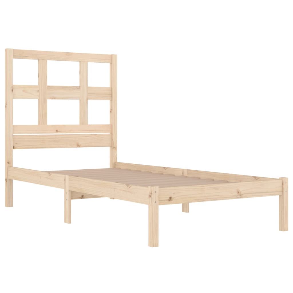 Bed Frame without Mattress 90x200 cm Solid Wood Pine