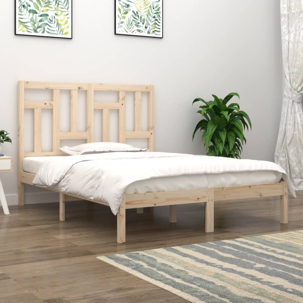 Bed Frame without Mattress 120x190 cm Small Double Solid Wood