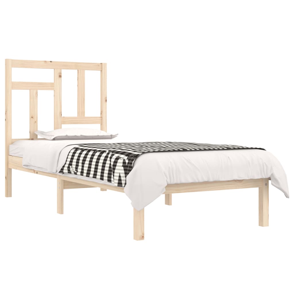 Bed Frame without Mattress 90x200 cm Solid Wood Pine