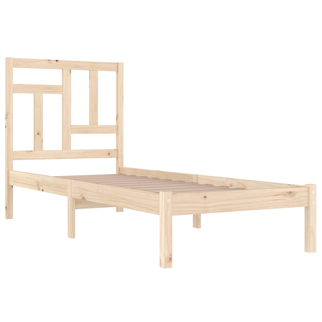 Bed Frame without Mattress 90x200 cm Solid Wood Pine