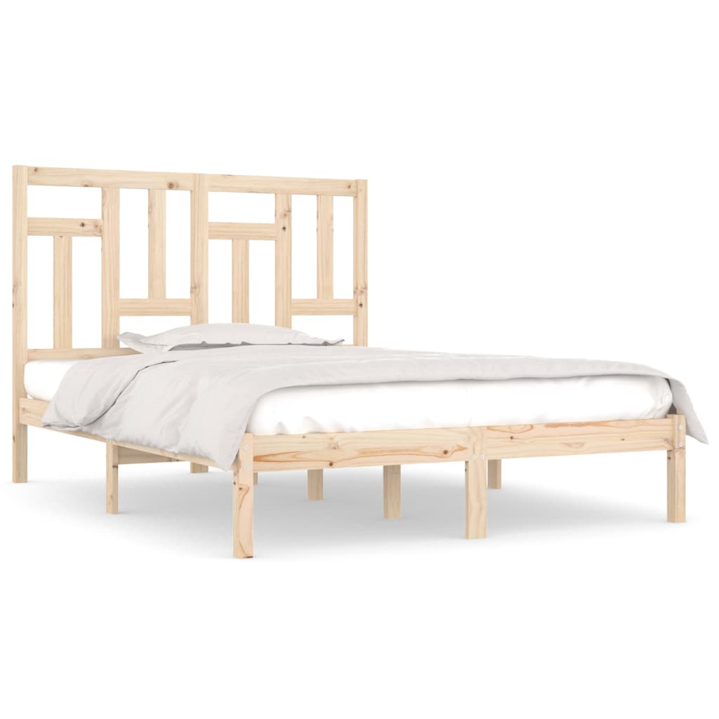 Bed Frame without Mattress 200x200 cm Solid Wood Pine