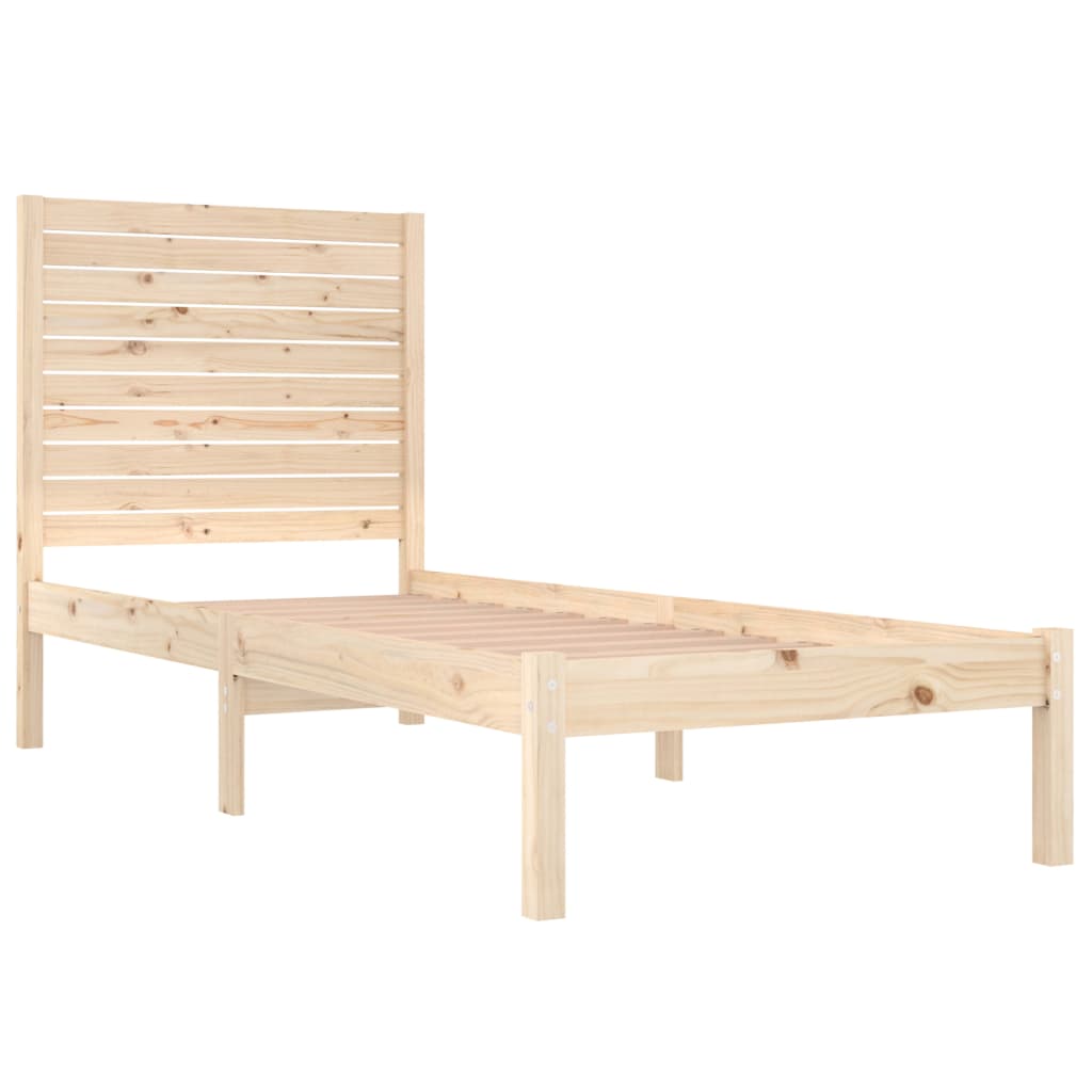 Bed Frame without Mattress 75x190 cm Small Single Solid Wood